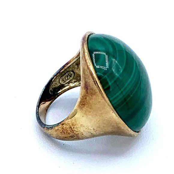MIMOSA-MOTHER TREE RING — MALACHITE SIZE -7 - Picture 4 of 5